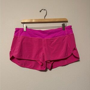 lululemon Speed Up Pink Athletic Shorts